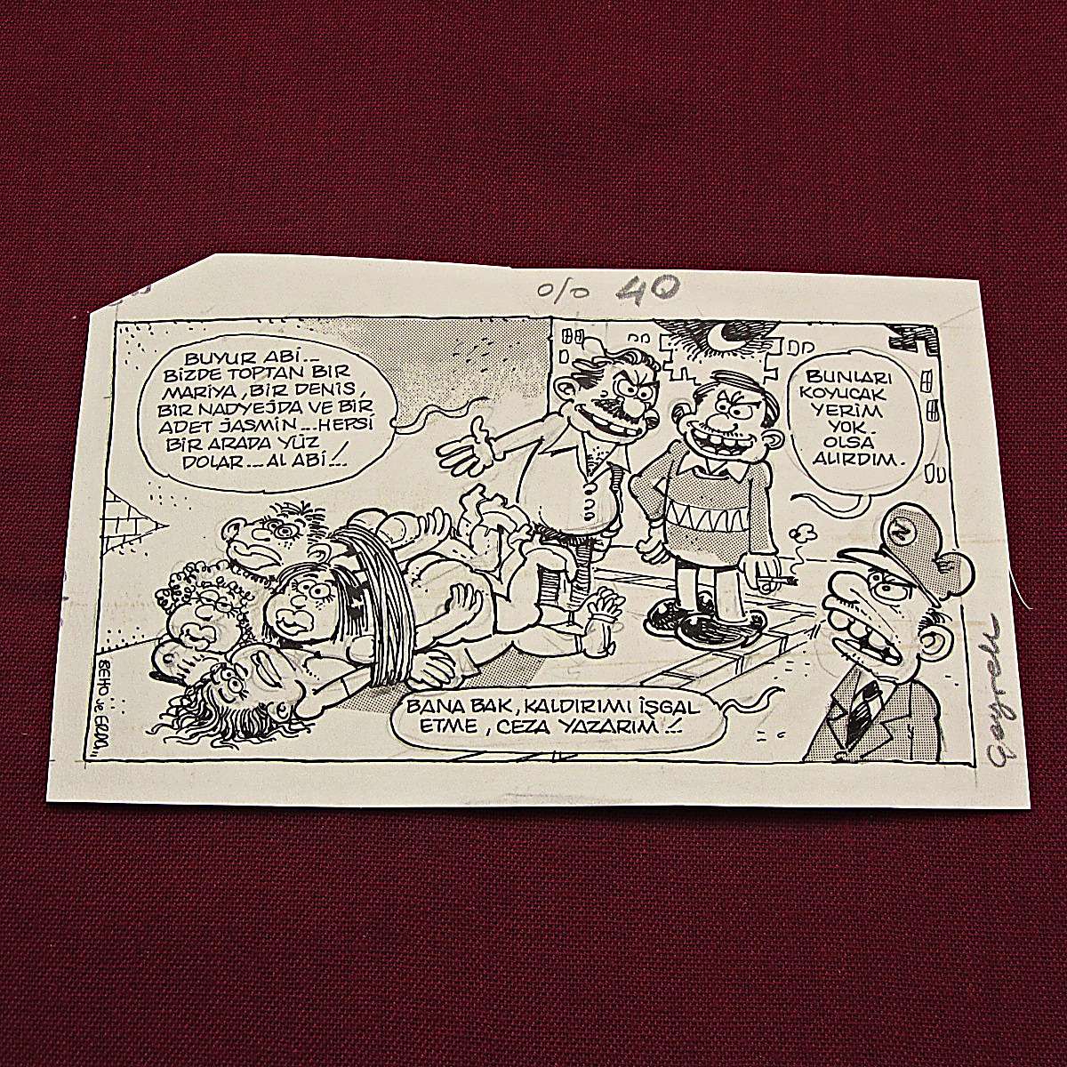 PEZEVENK KONULU ORİJİNAL KARİKATÜR 1 PEZEVENK KONULU ORİJİNAL KARİKATÜR