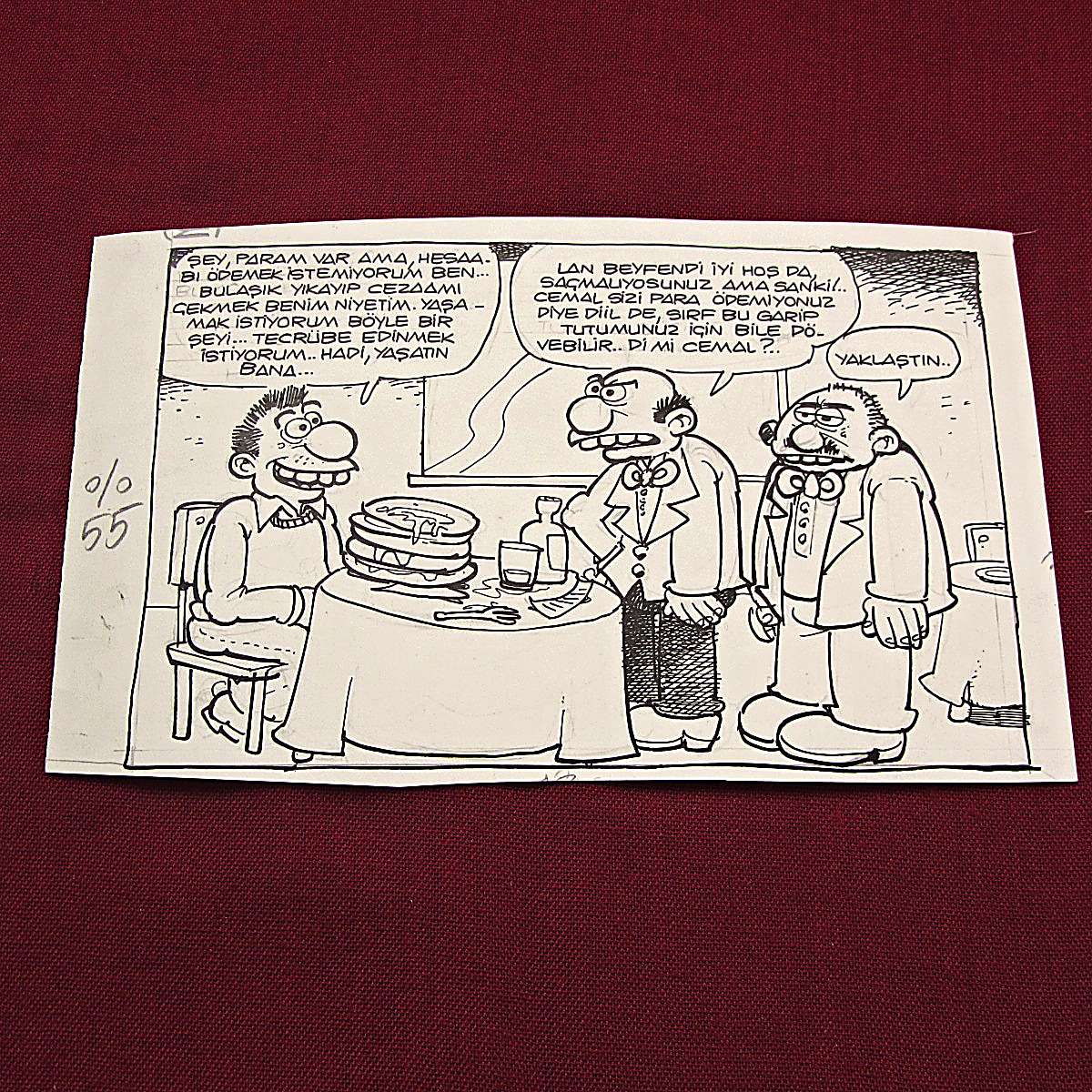 HESAP ÖDEME KONULU ORİJİNAL KARİKATÜR 1 HESAP ÖDEME KONULU ORİJİNAL KARİKATÜR