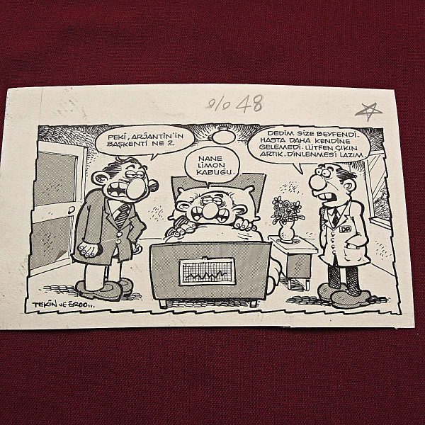 ANESTEZİ KONULU ORİJİNAL KARİKATÜR 44 ANESTEZİ KONULU ORİJİNAL KARİKATÜR