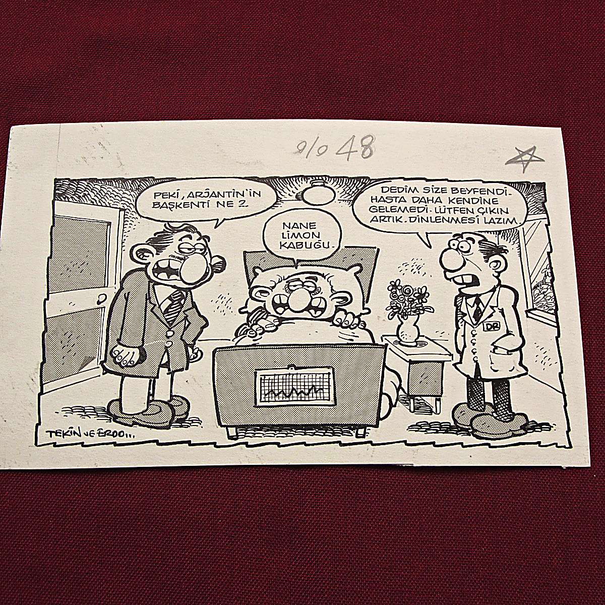 ANESTEZİ KONULU ORİJİNAL KARİKATÜR 1 ANESTEZİ KONULU ORİJİNAL KARİKATÜR