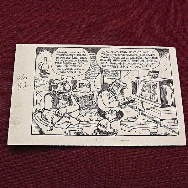 TÖRE KONULU ORİJİNAL KARİKATÜR 41 TÖRE KONULU ORİJİNAL KARİKATÜR