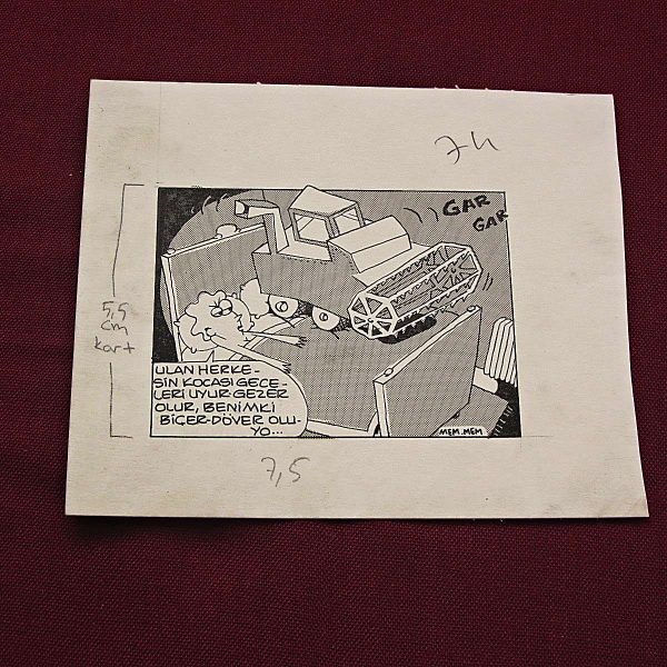 HORLAMA KONULU ORİJİNAL KARİKATÜR 58 HORLAMA KONULU ORİJİNAL KARİKATÜR