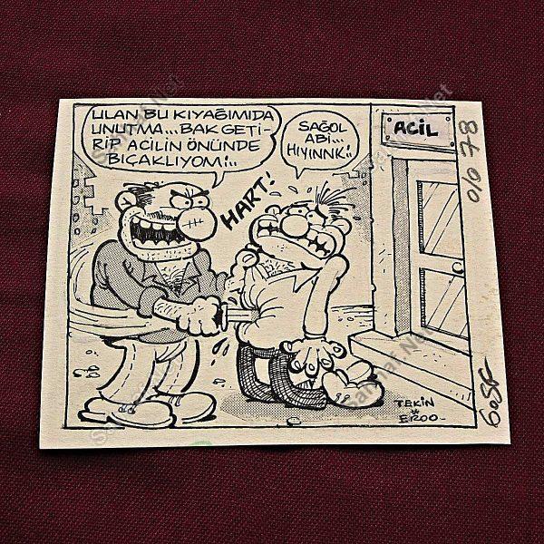 ORİJİNAL KARİKATÜR Sahhaf.Net Kitap Dergi Efemera 2