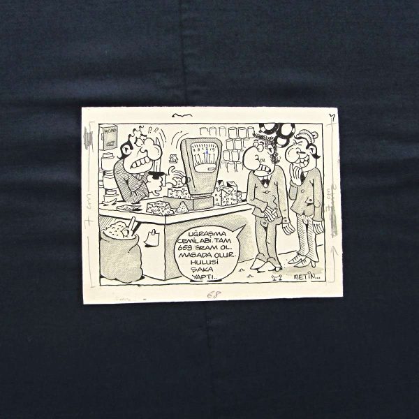 BAKKAL KONULU ORİJİNAL KARİKATÜR 46 BAKKAL KONULU ORİJİNAL KARİKATÜR