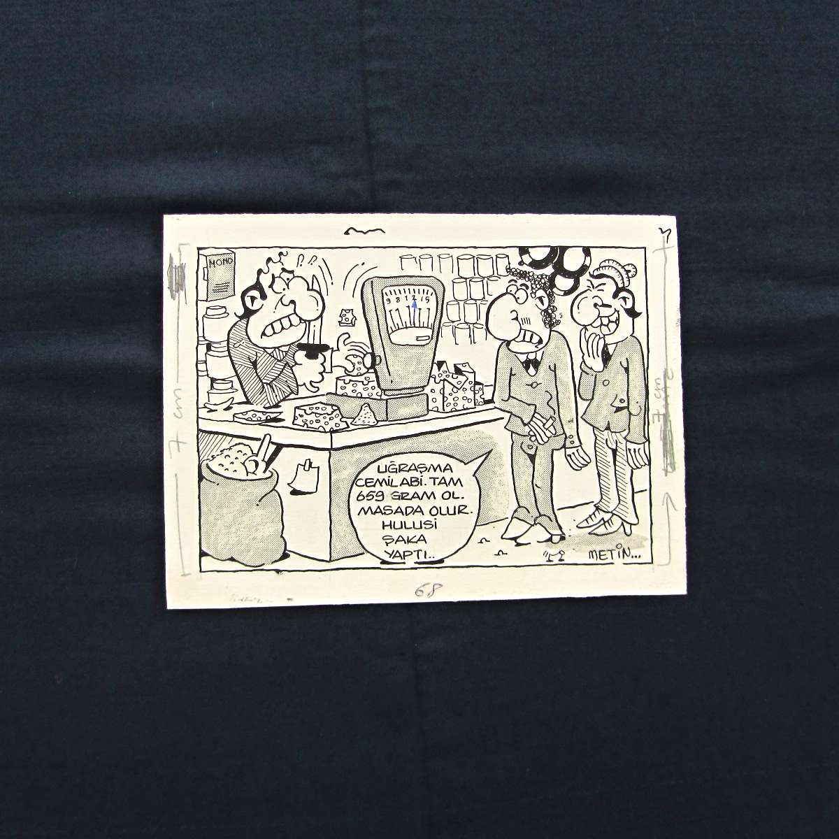 BAKKAL KONULU ORİJİNAL KARİKATÜR 1 BAKKAL KONULU ORİJİNAL KARİKATÜR