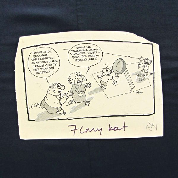 TENİS KONULU ORİJİNAL KARİKATÜR 59 TENİS KONULU ORİJİNAL KARİKATÜR