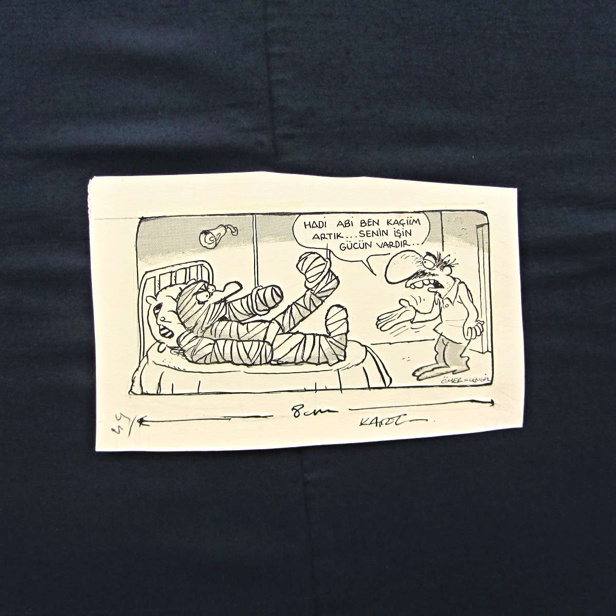 HASTA ZİYARETİ KONULU ORİJİNAL KARİKATÜR 1 HASTA ZİYARETİ KONULU ORİJİNAL KARİKATÜR