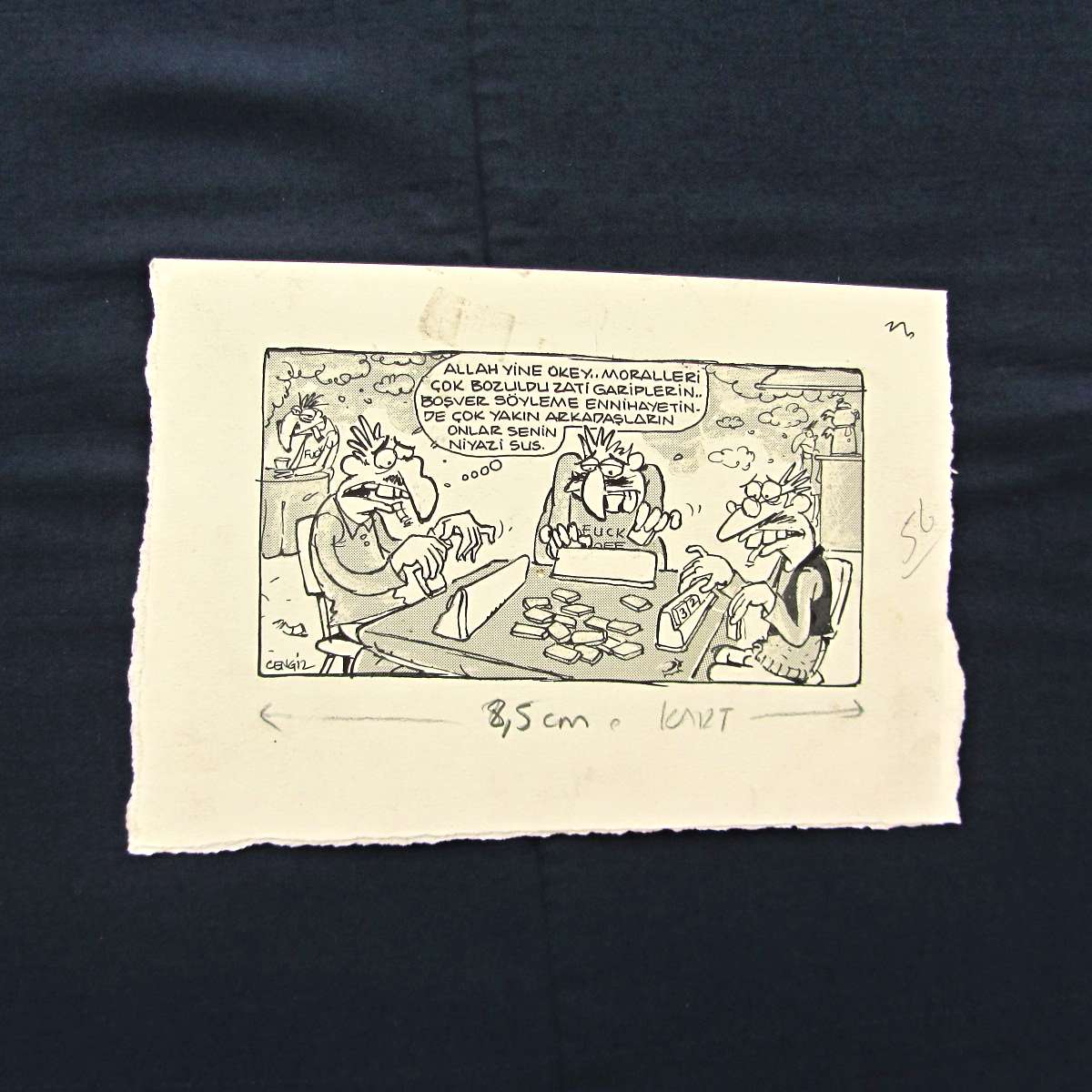 OKEY KONULU ORİJİNAL KARİKATÜR 1 OKEY KONULU ORİJİNAL KARİKATÜR