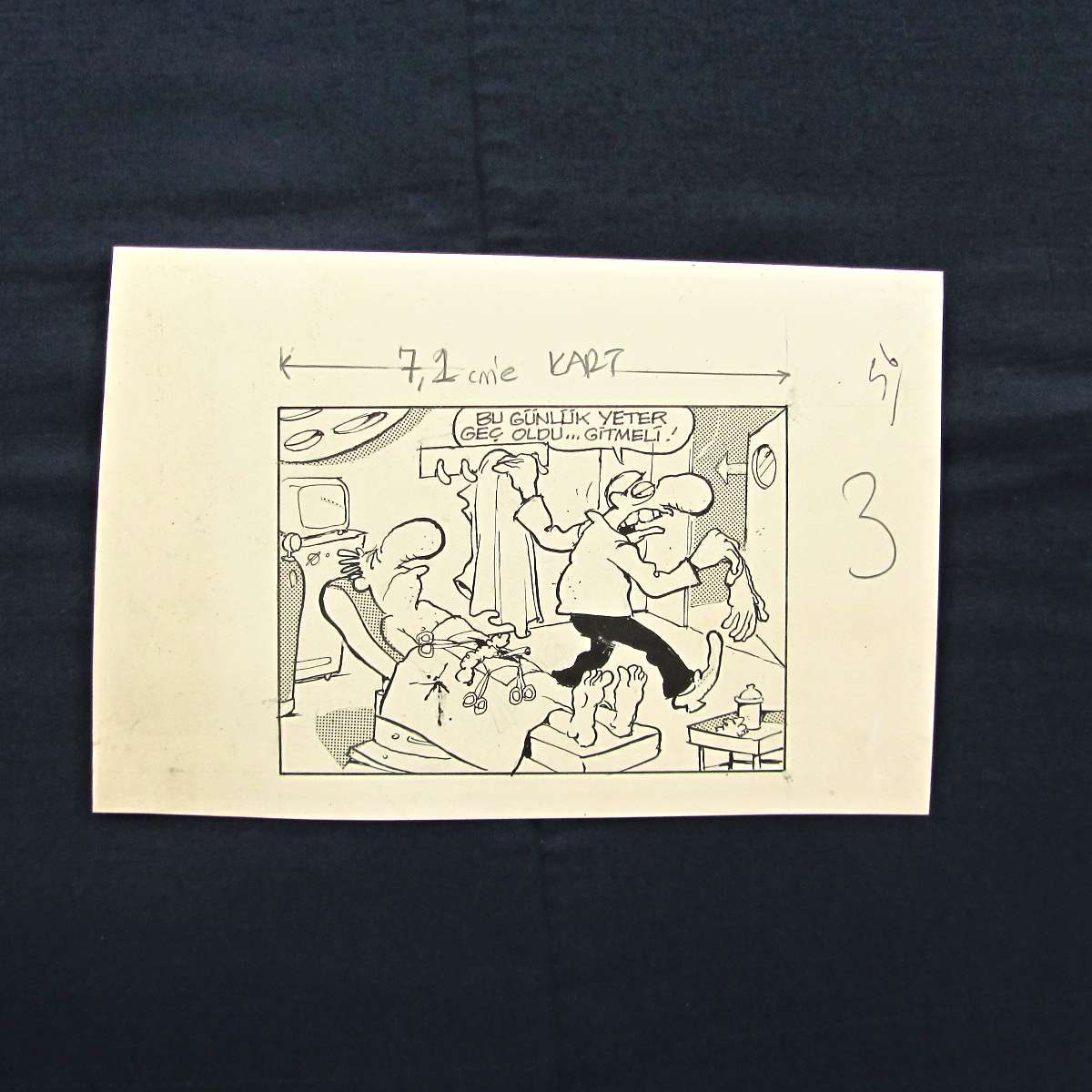 AMELİYAT KONULU ORİJİNAL KARİKATÜR 1 AMELİYAT KONULU ORİJİNAL KARİKATÜR