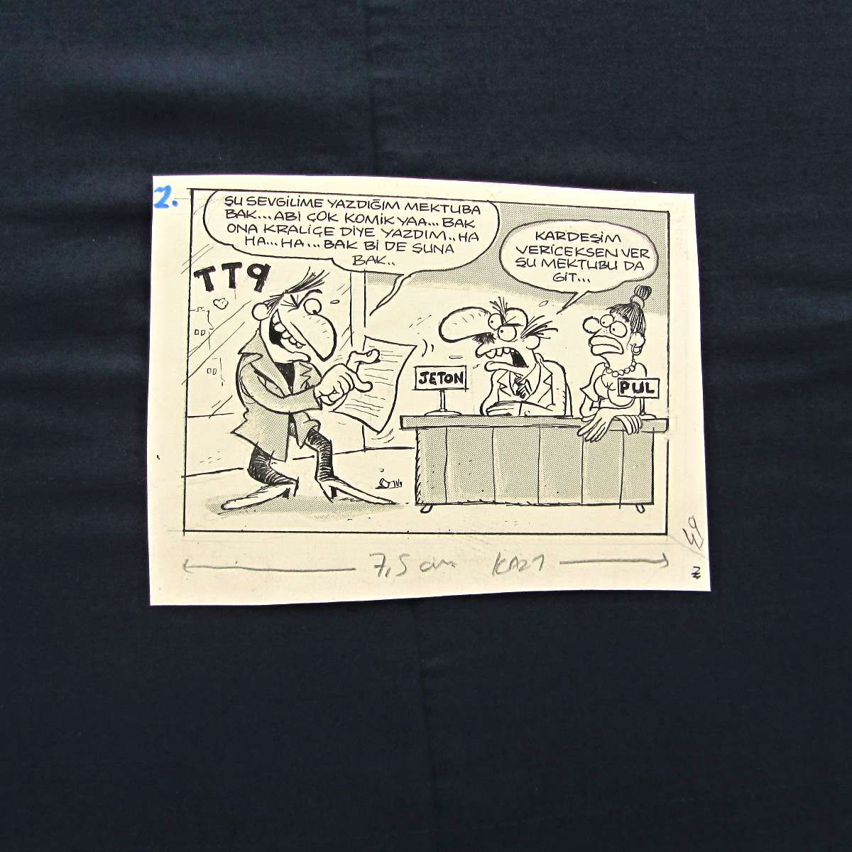 POSTANE KONULU ORİJİNAL KARİKATÜR 1 POSTANE KONULU ORİJİNAL KARİKATÜR