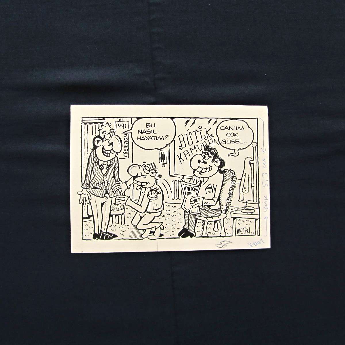 TERZİ KONULU ORİJİNAL KARİKATÜR 1 TERZİ KONULU ORİJİNAL KARİKATÜR