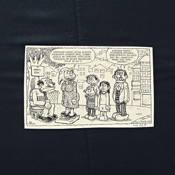 FAKİR BÜTÇESİ KONULU ORİJİNAL KARİKATÜR 45 FAKİR BÜTÇESİ KONULU ORİJİNAL KARİKATÜR