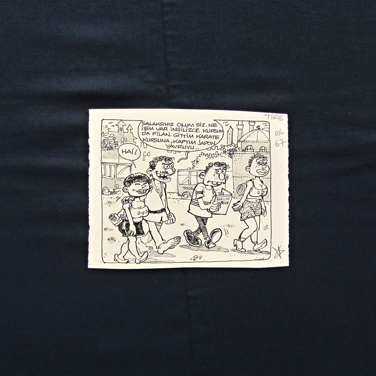 DİL KURSU KONULU ORİJİNAL KARİKATÜR 1 DİL KURSU KONULU ORİJİNAL KARİKATÜR