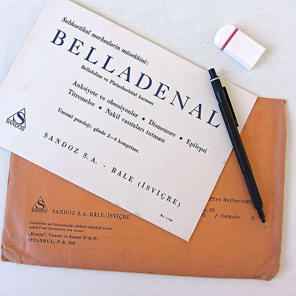 SANDOZ BELLADENAL İLAÇ BROŞÜRÜ VE ZARF 48 SANDOZ BELLADENAL İLAÇ BROŞÜRÜ VE ZARF