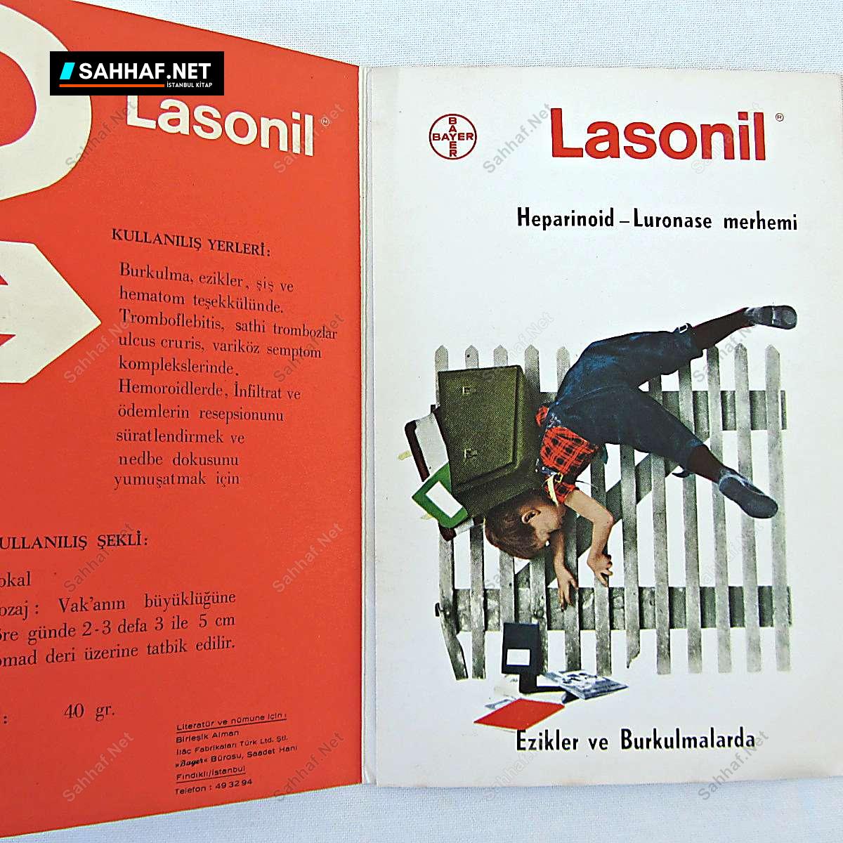 BAYER LASONIL İLAÇ BROŞÜRÜ VE ZARF - Görsel 2