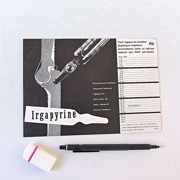 GEIGY IRGAPYRINE İLAÇ BROŞÜRÜ 59 GEIGY IRGAPYRINE İLAÇ BROŞÜRÜ