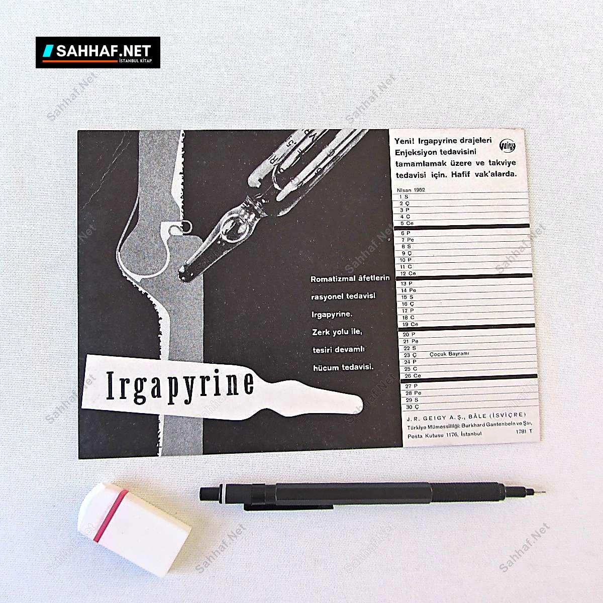 GEIGY IRGAPYRINE İLAÇ BROŞÜRÜ 5 S2346 GEIGY IRGAPYRINE ILAC BROSURU Efemera GEIGY IRGAPYRINE İLAÇ BROŞÜRÜ