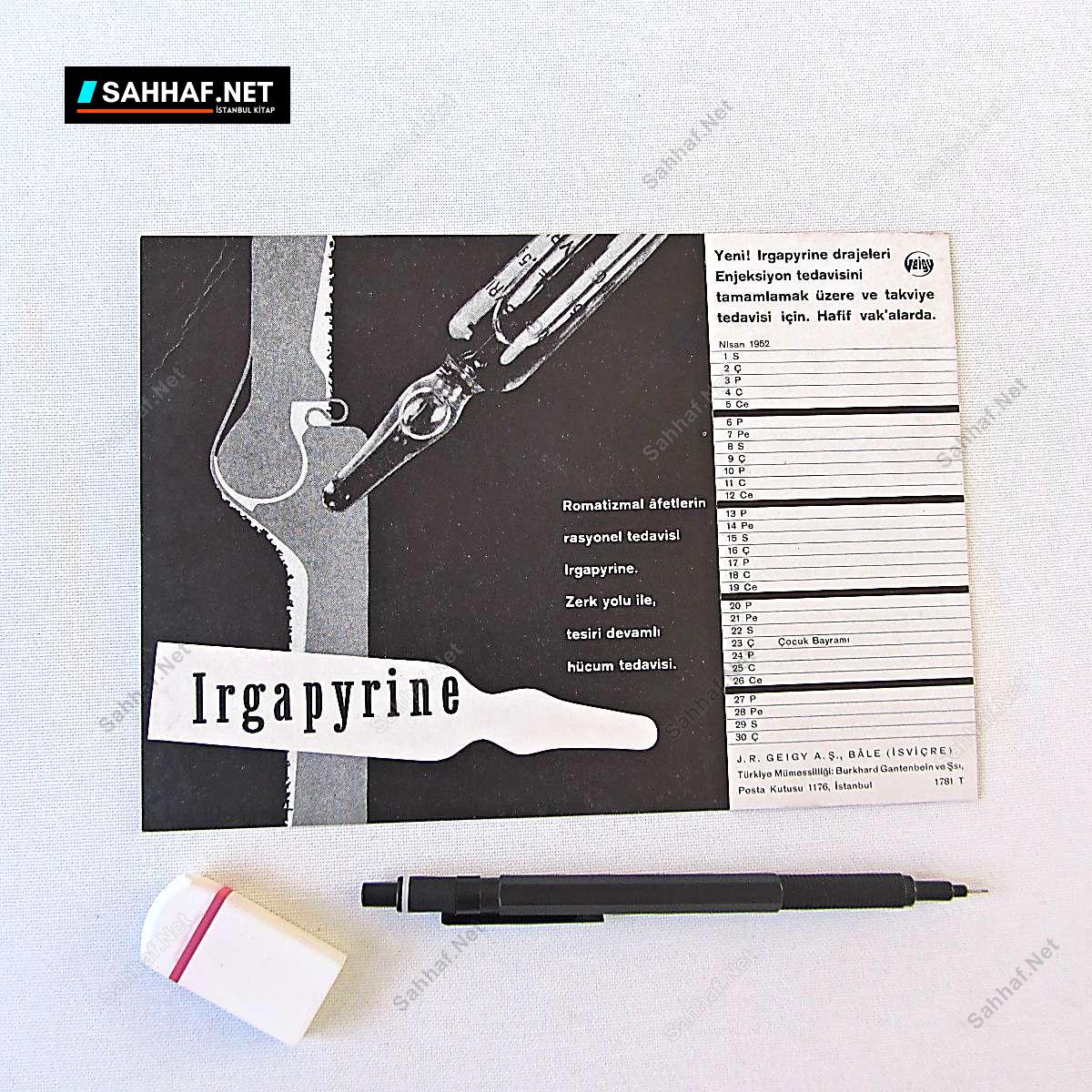 GEIGY IRGAPYRINE İLAÇ BROŞÜRÜ 1 GEIGY IRGAPYRINE İLAÇ BROŞÜRÜ