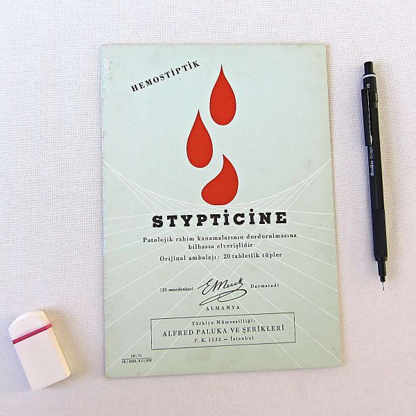 EMERCK STYPTİCİNE İLAÇ BROŞÜRÜ 59 EMERCK STYPTİCİNE İLAÇ BROŞÜRÜ