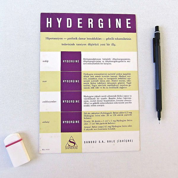 SANDOZ HYDERGINE İLAÇ BROŞÜRÜ 53 SANDOZ HYDERGINE İLAÇ BROŞÜRÜ