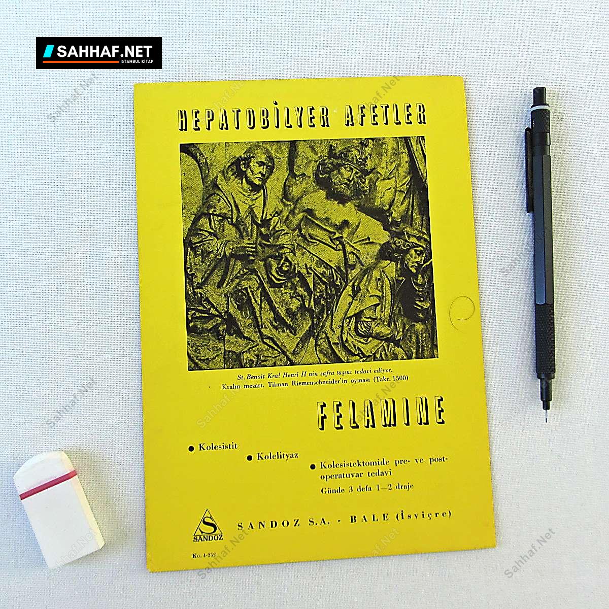 SANDOZ FELAMINE İLAÇ BROŞÜRÜ 346 S2373 SANDOZ FELAMINE ILAC BROSURU Efemera SANDOZ FELAMINE İLAÇ BROŞÜRÜ