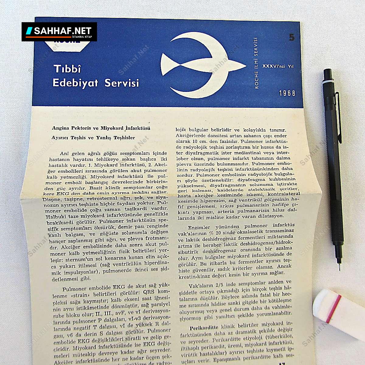 ROCHE TIBBİ EDEBİYAT SERVİSİ 370 S2386 ROCHE TIBBI EDEBIYAT SERVISI Efemera ROCHE TIBBİ EDEBİYAT SERVİSİ