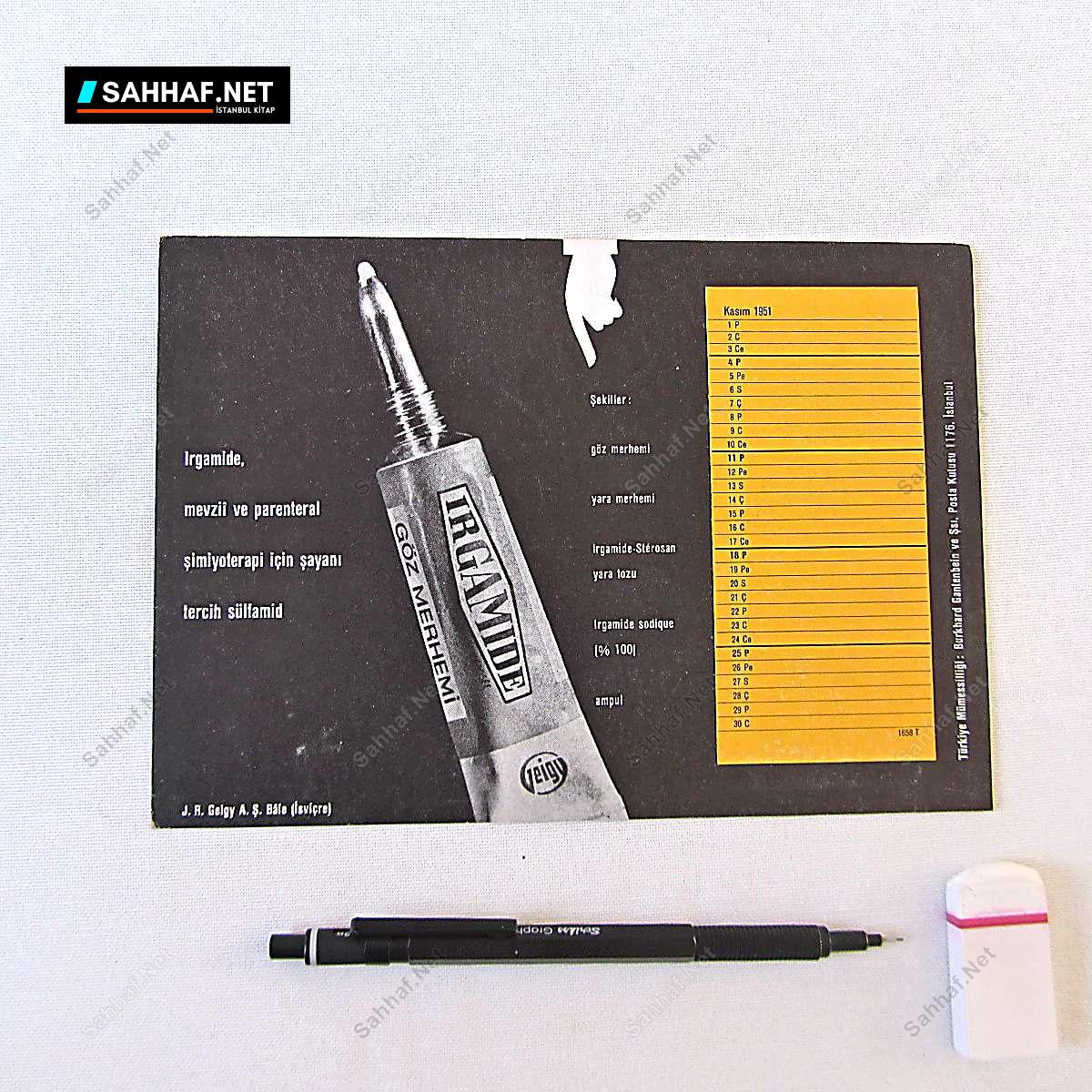 GEIGY IRGAMIDE İLAÇ BROŞÜRÜ 298 S2395 GEIGY IRGAMIDE ILAC BROSURU Efemera GEIGY IRGAMIDE İLAÇ BROŞÜRÜ