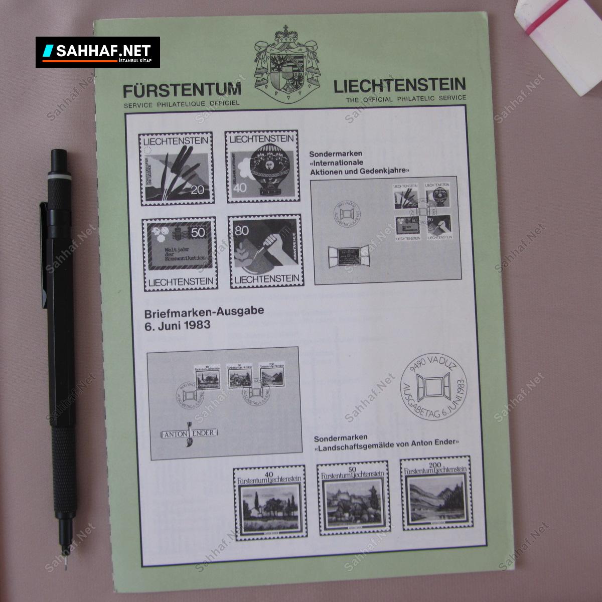 FÜRSTENTUM LIECHTENSTEIN DIE BRIEFMARKENAUSGABE VOM 6.JUNI 1983 - Görsel 2