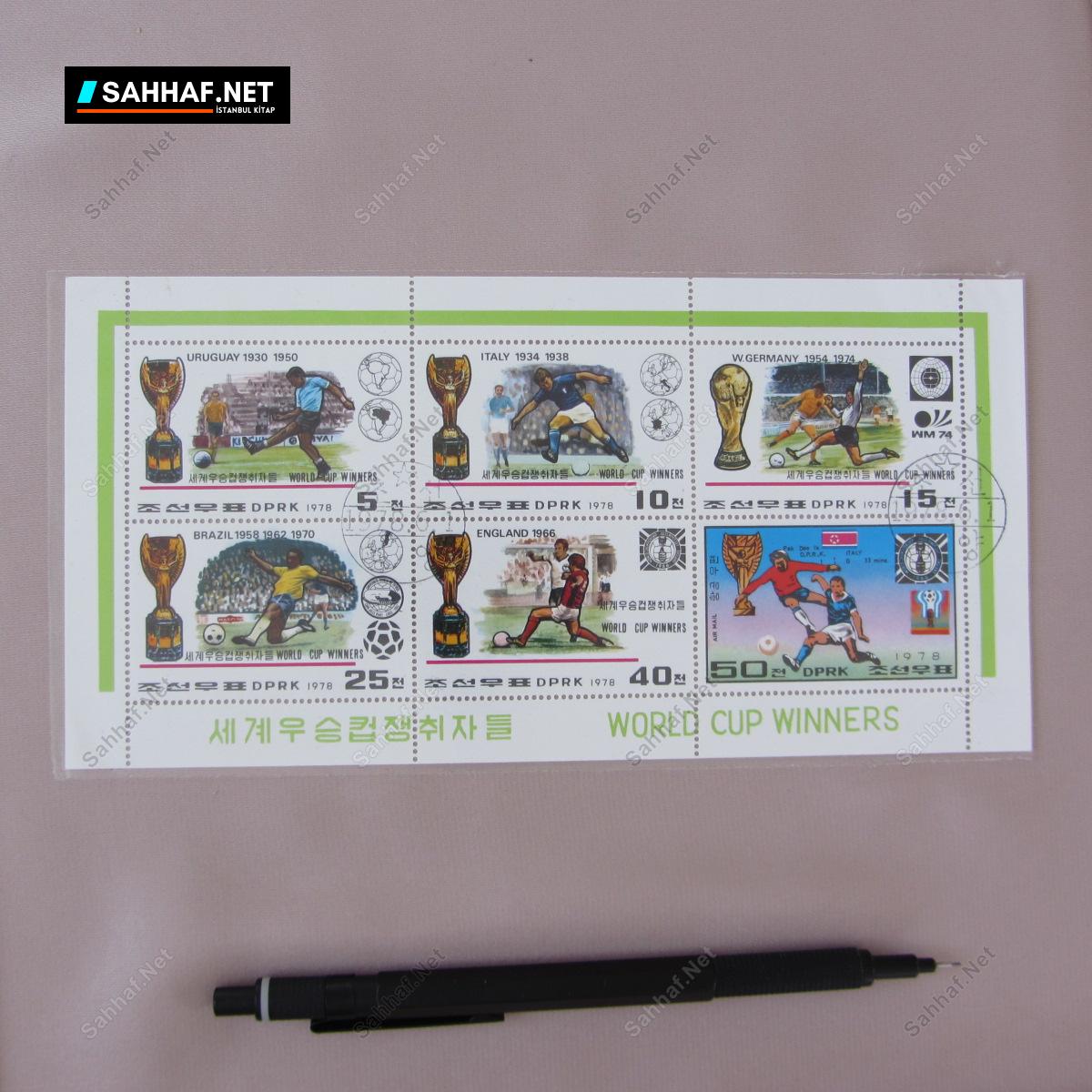 DÜNYA KUPASI KAZANANLARI BLOK PUL 1 DÜNYA KUPASI KAZANANLARI BLOK PUL