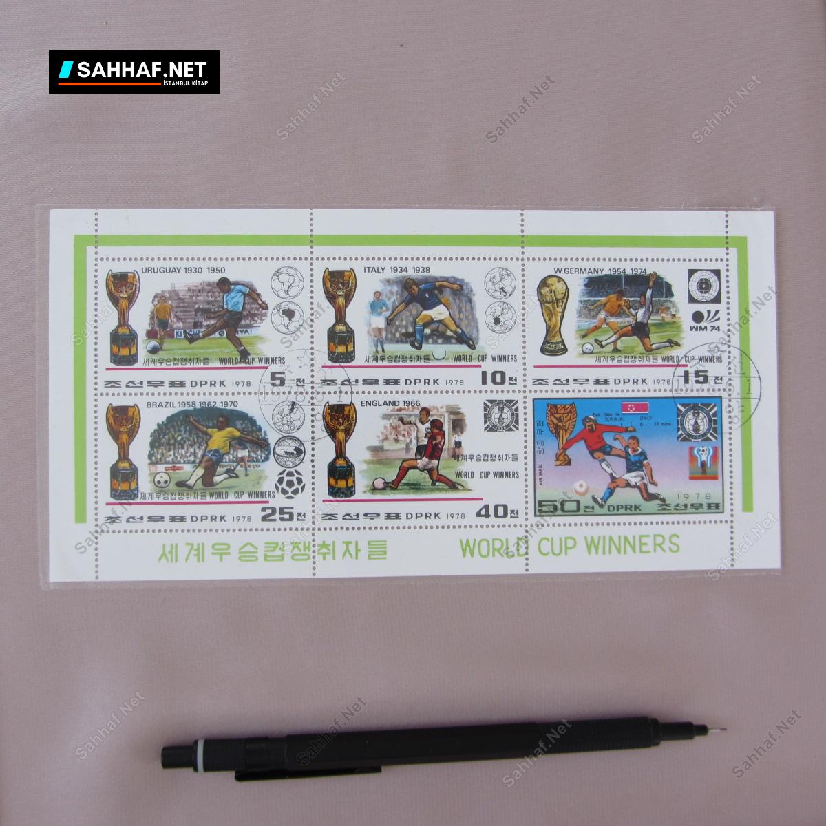 DÜNYA KUPASI KAZANANLARI BLOK PUL 1 DÜNYA KUPASI KAZANANLARI BLOK PUL