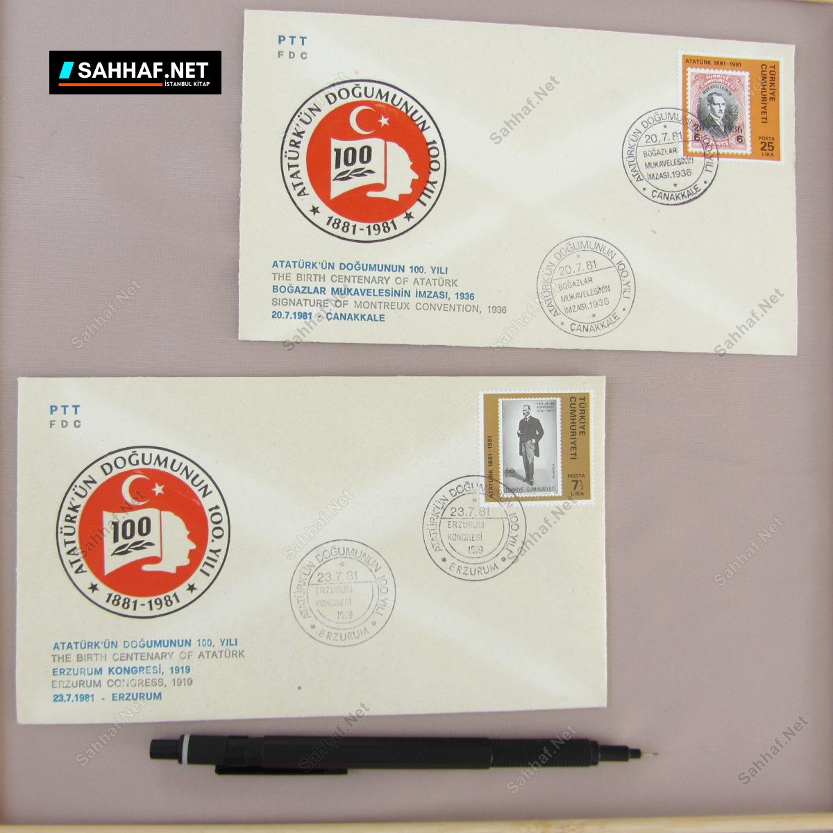 5 ADET FARKLI 100.YIL İLK GÜN ZARFI 1 5 ADET FARKLI 100.YIL İLK GÜN ZARFI