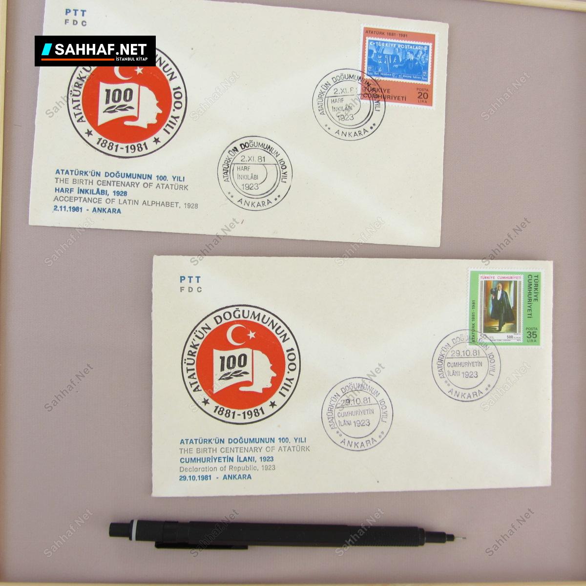 5 ADET FARKLI 100.YIL İLK GÜN ZARFI 2 5 ADET FARKLI 100.YIL İLK GÜN ZARFI - Görsel 2