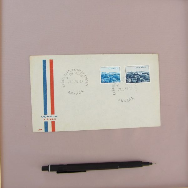 BAĞDAT PAKTI NAZIRLAR KONSEYİ 4.TOPLANTISI AIRMAIL İLK GÜN ZARF 54 BAĞDAT PAKTI NAZIRLAR KONSEYİ 4.TOPLANTISI AIRMAIL İLK GÜN ZARF