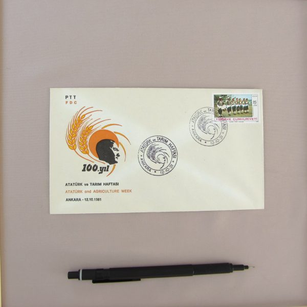 ATATÜRK VE TARIM HAFTASI 100.YIL İLK GÜN ZARF 48 ATATÜRK VE TARIM HAFTASI 100.YIL İLK GÜN ZARF