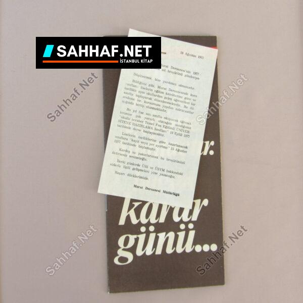 MURAT DERSANESİ 1977 BROŞÜR - Sahhaf.Net