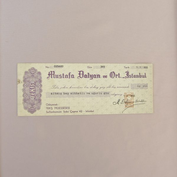 MUSTAFA DALYAN VE ORT. İSTANBUL BAYRAM TEBRİĞİ ÇEK 53 MUSTAFA DALYAN VE ORT. İSTANBUL BAYRAM TEBRİĞİ ÇEK