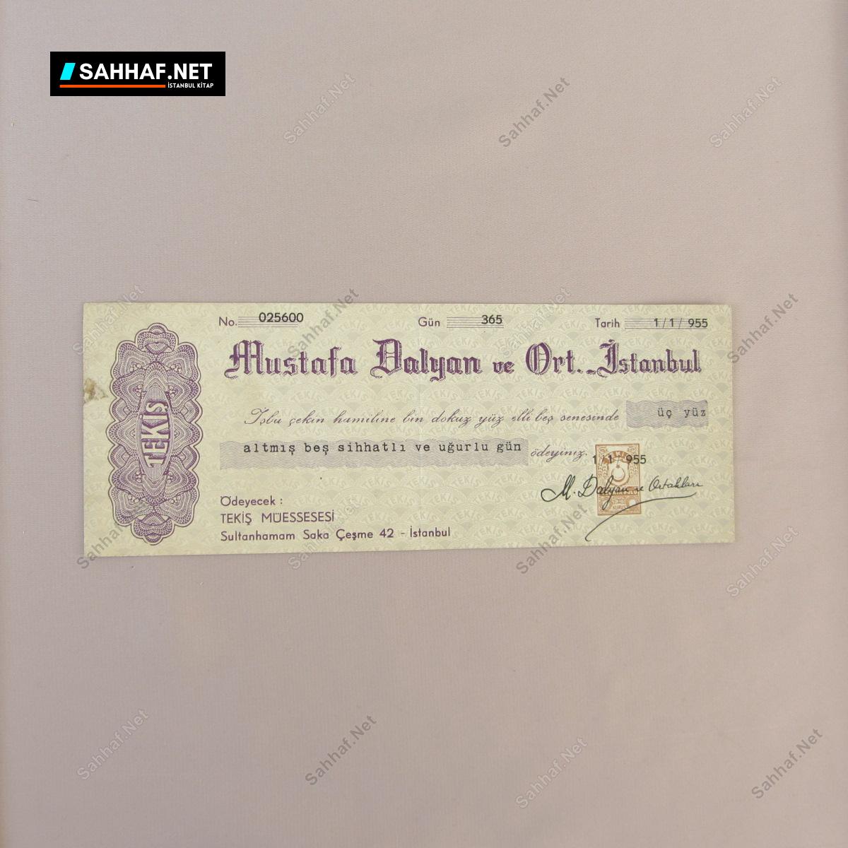 MUSTAFA DALYAN VE ORT. İSTANBUL BAYRAM TEBRİĞİ ÇEK 1 MUSTAFA DALYAN VE ORT. İSTANBUL BAYRAM TEBRİĞİ ÇEK
