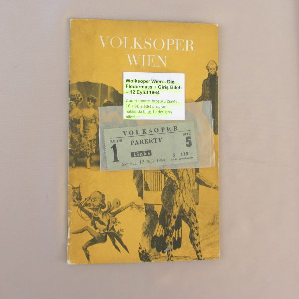 VOLKSOPER WIEN OPERA BİNASI 1964 YILI TANITIM BROŞÜRÜ VE BİLET 42 VOLKSOPER WIEN OPERA BİNASI 1964 YILI TANITIM BROŞÜRÜ VE BİLET