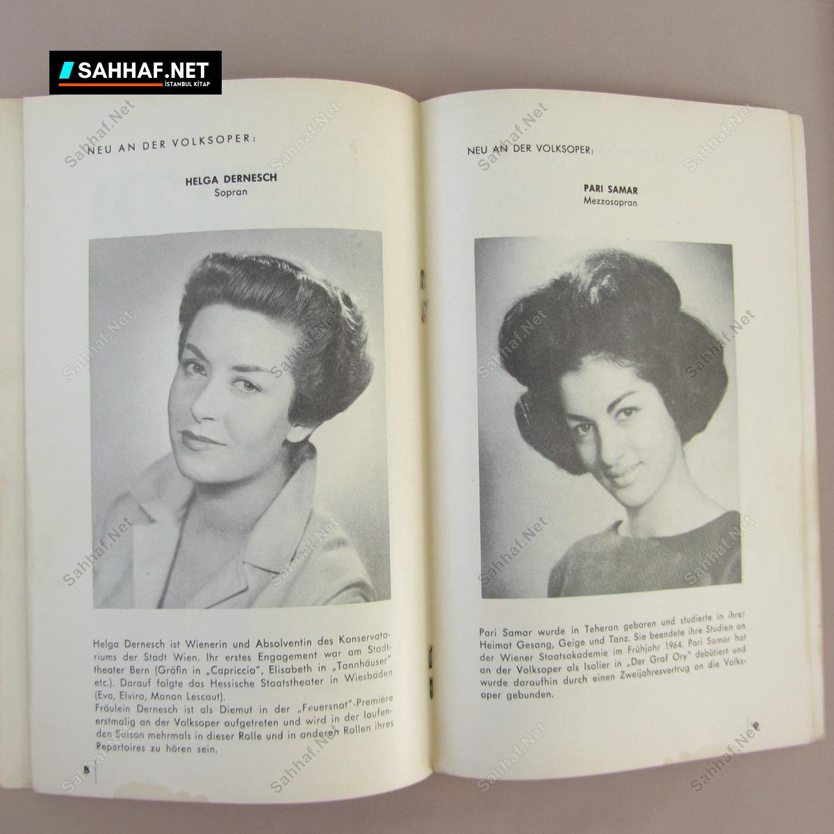 VOLKSOPER WIEN OPERA BİNASI 1964 YILI TANITIM BROŞÜRÜ VE BİLET - Görsel 2