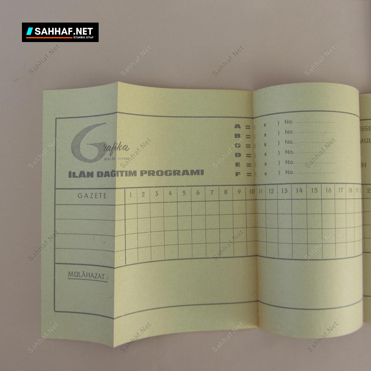 GRAFİKA REKLAM AJANSI İLAN DAĞITIM PROGRAMI 290 S2508 GRAFIKA REKLAM AJANSI ILAN DAGITIM PROGRAMI Efemera GRAFİKA REKLAM AJANSI İLAN DAĞITIM PROGRAMI