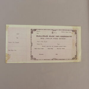 MUALLİMLER AİLESİ YAPI KOOPERATİFİ HİSSE SENEDİ