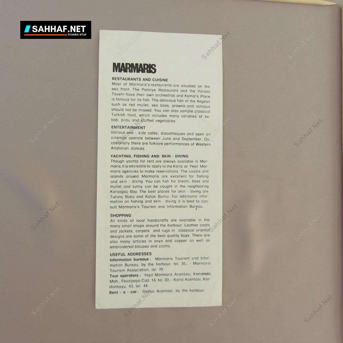 İNGİLİZCE MARMARİS BROŞÜRÜ VE TÜRKİYE HARİTASI 2 İNGİLİZCE MARMARİS BROŞÜRÜ VE TÜRKİYE HARİTASI - Görsel 2