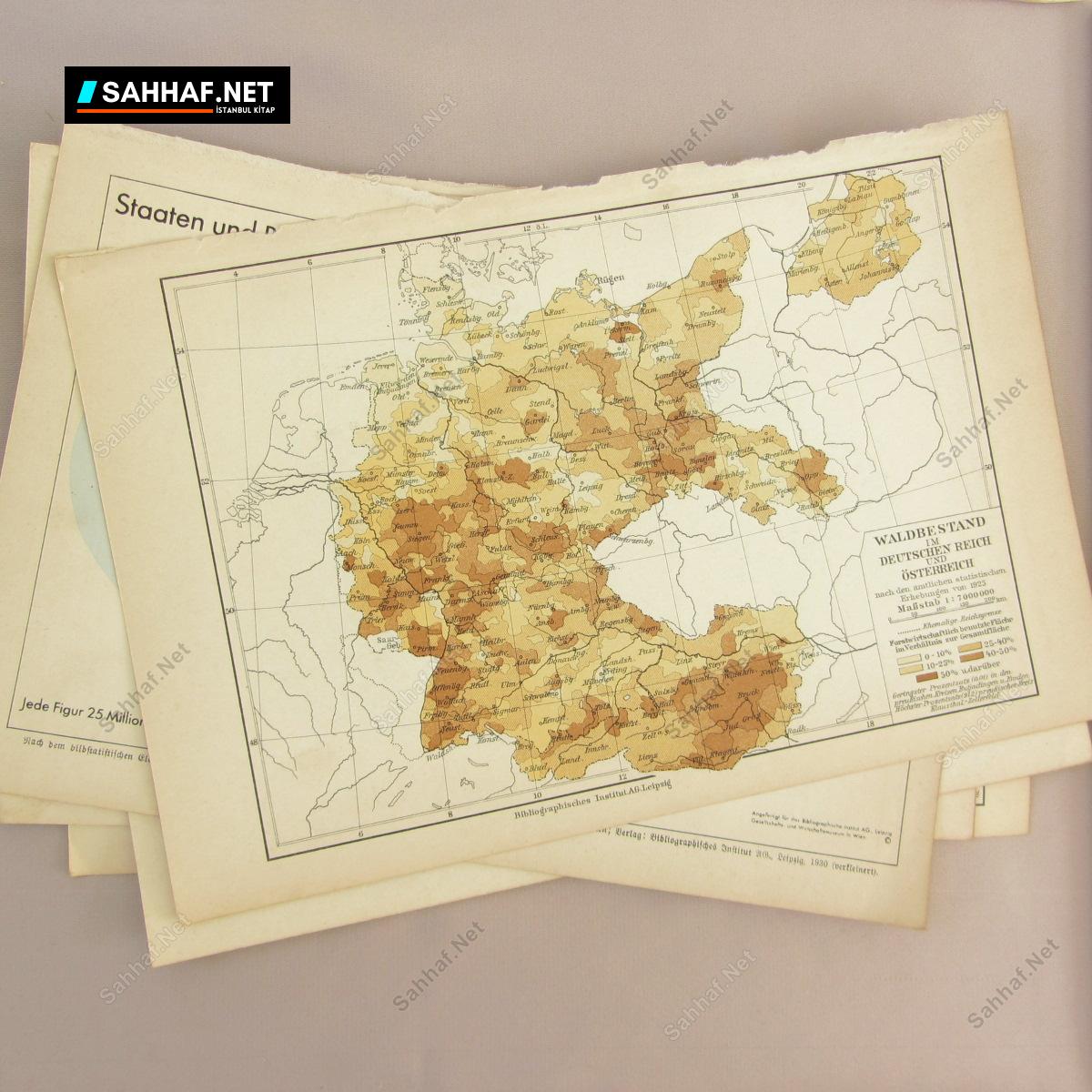 5 ADET 1930'LAR HARİTA 1 5 ADET 1930'LAR HARİTA