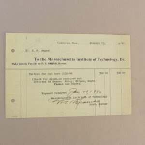 S2551 TO THE MASSACHUSETTS INSTITUTE OF TECHNOLOGY DR. EVRAK Efemera TO THE MASSACHUSETTS INSTITUTE OF TECHNOLOGY, DR. EVRAK