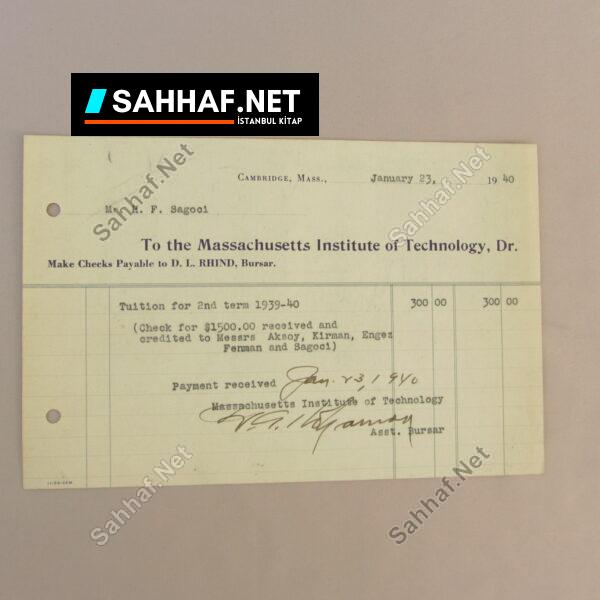 TO THE MASSACHUSETTS INSTITUTE OF TECHNOLOGY, DR. EVRAK - Sahhaf.Net