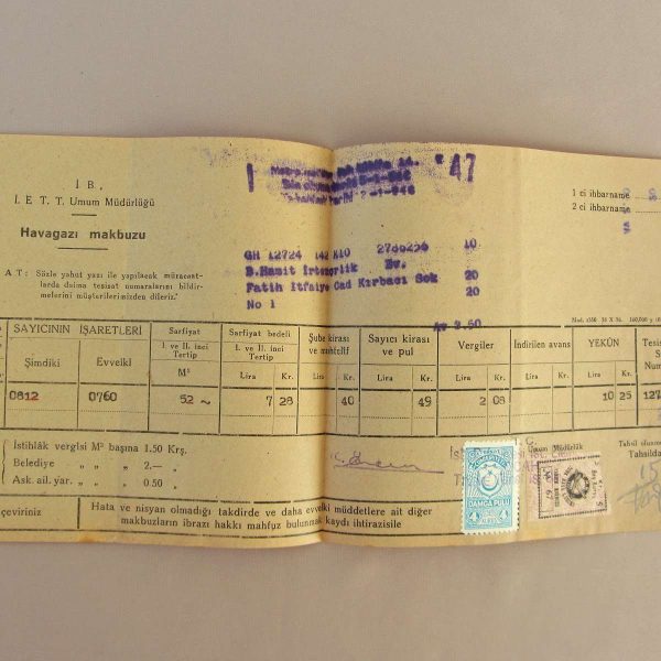 İETT HAVAGAZI MAKBUZU 56 İETT HAVAGAZI MAKBUZU