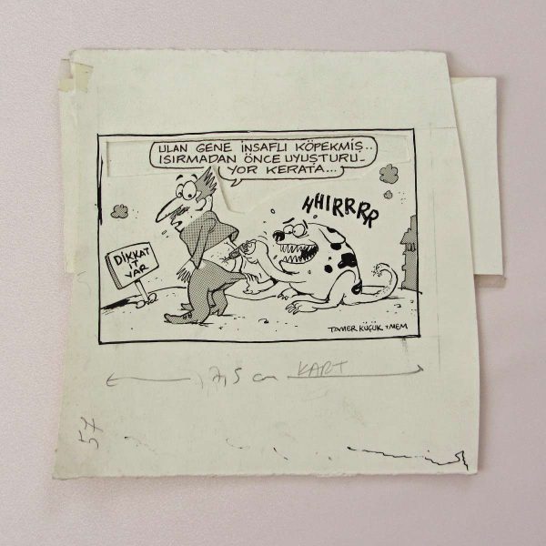 KÖPEK KONULUORİJİNAL KARİKATÜR 53 KÖPEK KONULUORİJİNAL KARİKATÜR