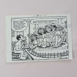 S2697 ORIJINAL KARIKATUR S2697 Efemera ORİJİNAL KARİKATÜR