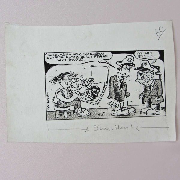 RESSAM KONULU ORİJİNAL KARİKATÜR 47 RESSAM KONULU ORİJİNAL KARİKATÜR