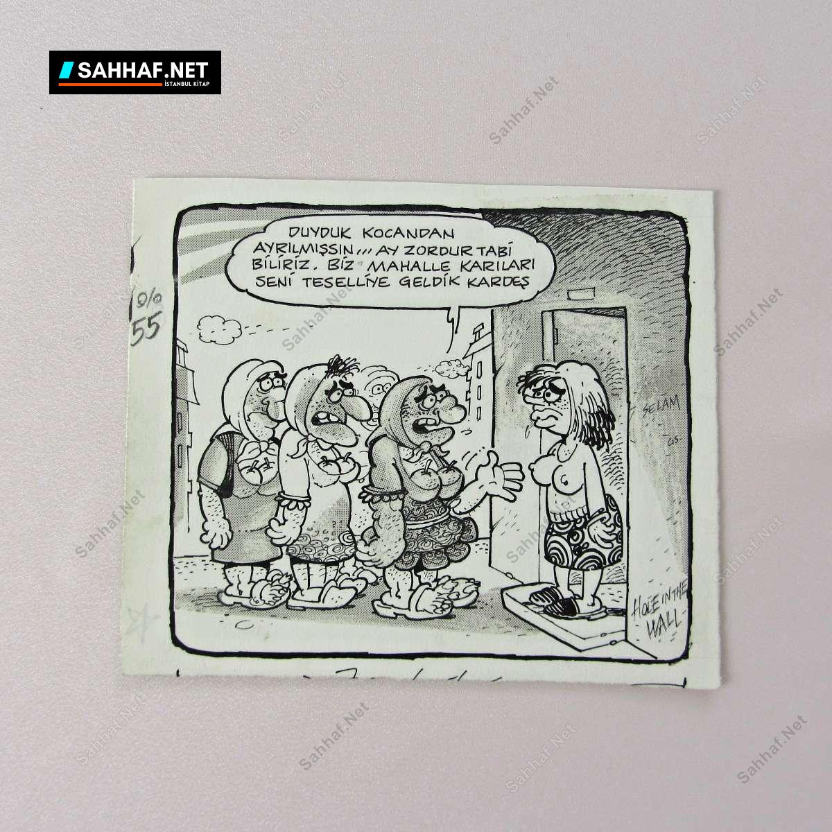 DUL KADIN ORİJİNAL KARİKATÜR 1 DUL KADIN ORİJİNAL KARİKATÜR